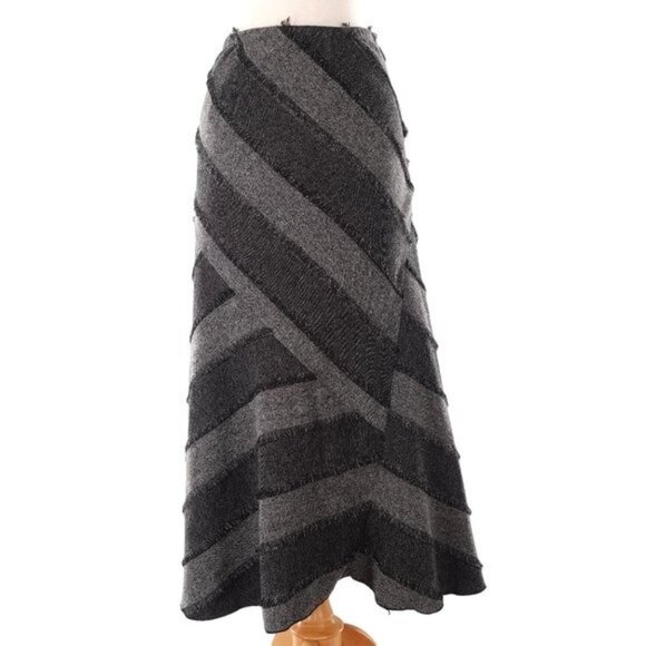 Boho Style frayed raw edge lined maxi skirt Size 6 - Picture 1 of 8